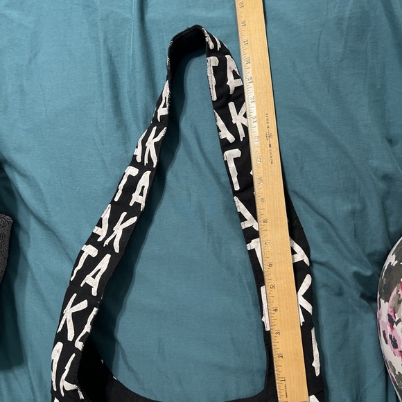 Lake Tahoe Unbranded Tote Snap Closure Crossbody Canvas Purse‎ Bag Black Pink - Picture 2 of 13